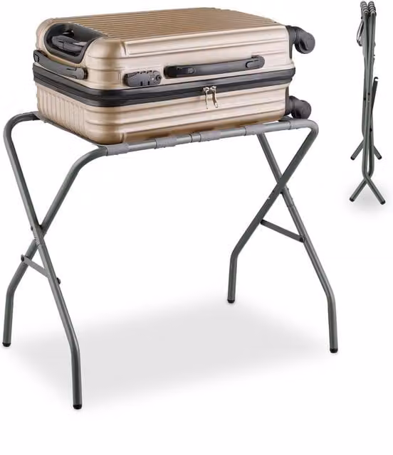 Perchero plegable NORTHIX de metal en color gris mate con diseño minimalista