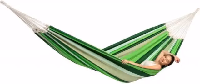 Hamaca Amazonas Paradiso color verde para adultos con capacidad de 200 kg, An x Al: 360 x 175 cm