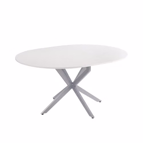 Mesa de comedor extensible Vicco Loyd en blanco y gris con acabado mate An/P/Al: 120 x 76.5 x 76.5 cm
