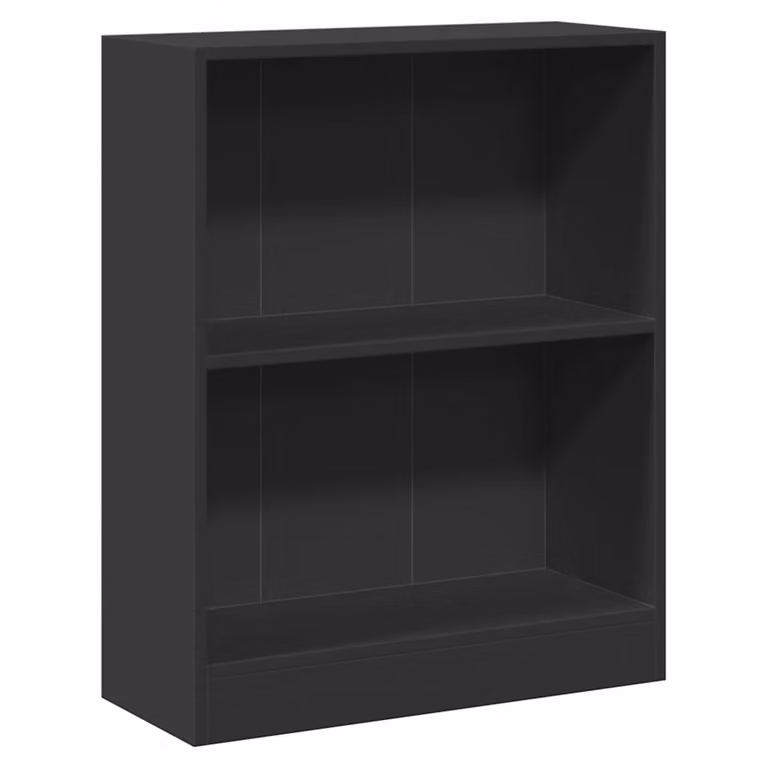 Estantería moderna vidaXL en madera de ingeniería negra con panel posterior An/P/Al: 60 x 24 x 76 cm