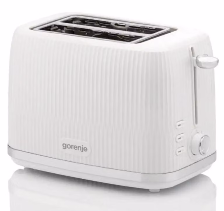 Tostadora Gorenje T850DPW color blanco con función de mantener caliente y apagado automático