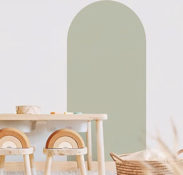 Adhesivo de vinilo para pared Decochic con diseño de arco boho en color verde, An/Al: 60 x 150 cm