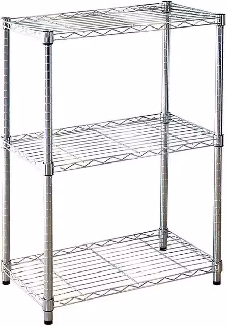 Estantería metálica KIT CLOSET color plata con estantes ajustables, Al x An x Pr: 90 x 60 x 35 cm