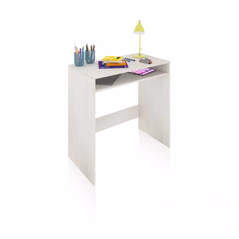 Mesa de escritorio compacta Duehome en blanco mate An/P/Al: 78 x 43 x 79 cm