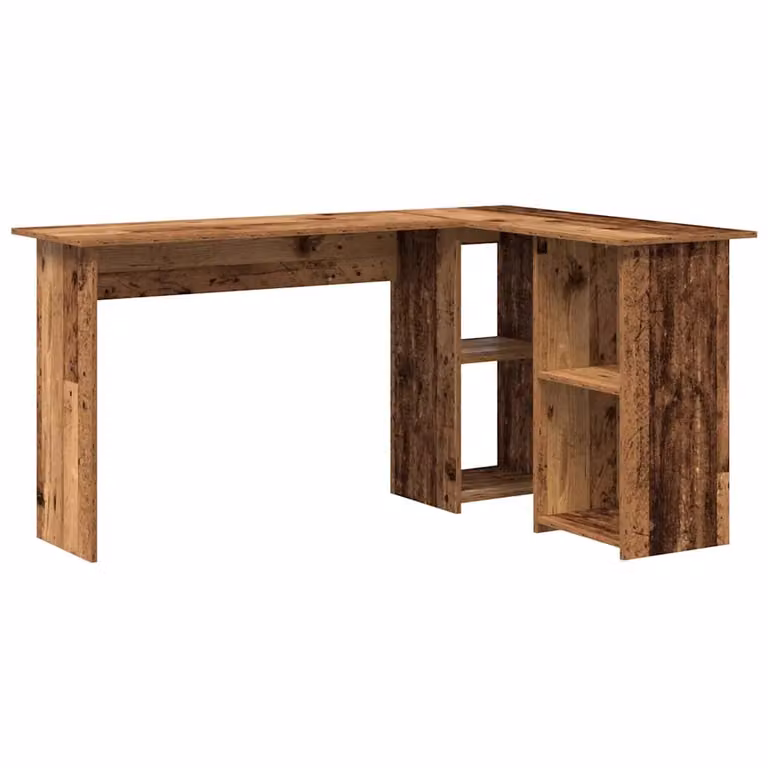 Escritorio de esquina vidaXL en madera de color marrón para oficina o salón An/P/Al: 142 x 102 x 73 cm