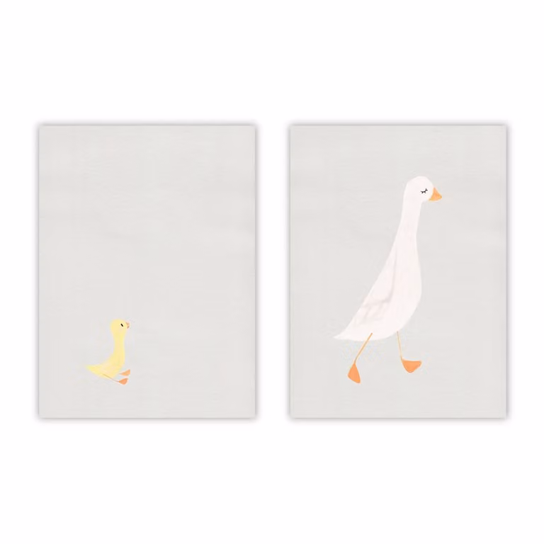 Set de 2 posters abstractos de estilo escandinavo de Poster Lab, multicolor y blanco, An/P: 30 x 40 cm