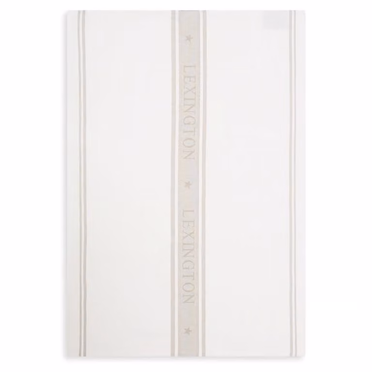 Paño de cocina de algodón Lexington Icons Star en color blanco y beige, An/P: 50 x 70 cm