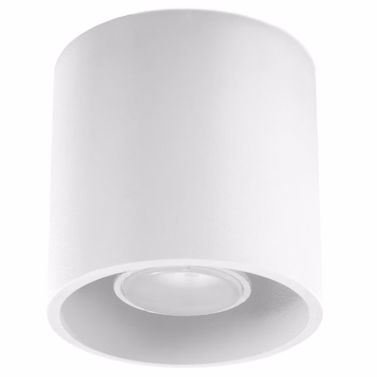 Lámpara de techo Orbis Sollux en aluminio blanco con casquillo GU10, Altura: 10 cm