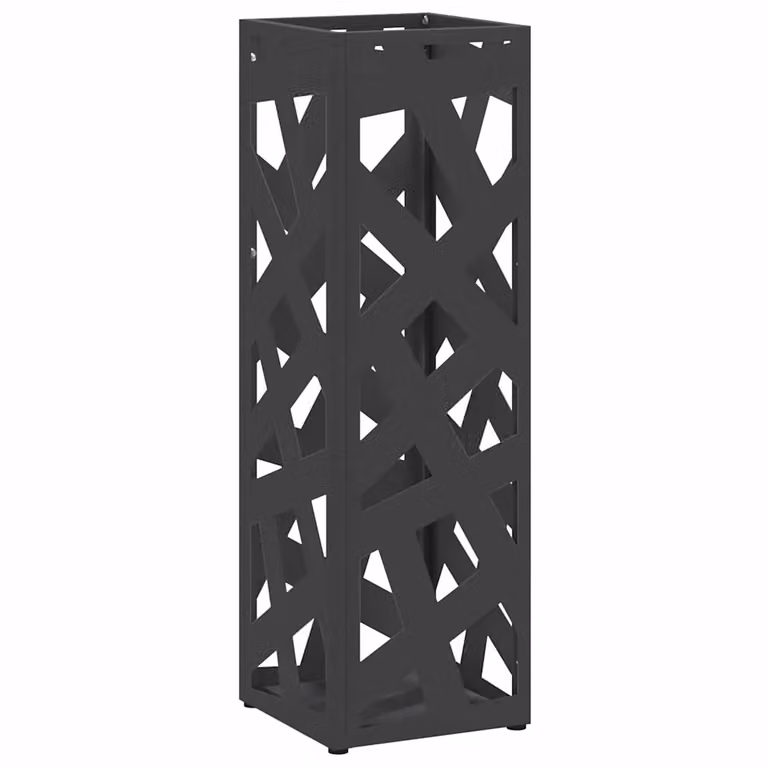 Soporte para paraguas de lluvia vidaXL en color negro de acero, An/P/Al: 15,5 x 15,5 x 49 cm