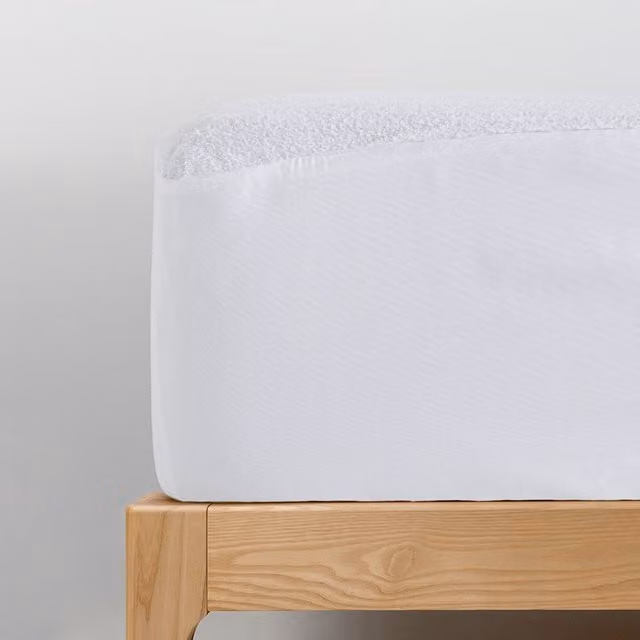 Protector de colchón impermeable de algodón Rizo HAPPY FRIDAY blanco An/P/Al: 90 x 200 x 32 cm