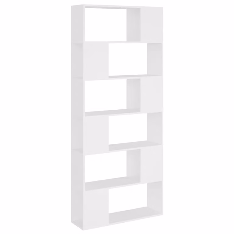 Estantería librería Maison Chic de madera blanca para salón An/P/Al: 80 x 24 x 186 cm