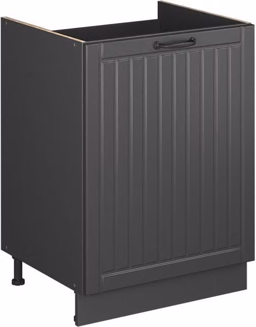 Mueble bajo para fregadero Vicco Fame-Line en color antracita con puertas de cierre suave