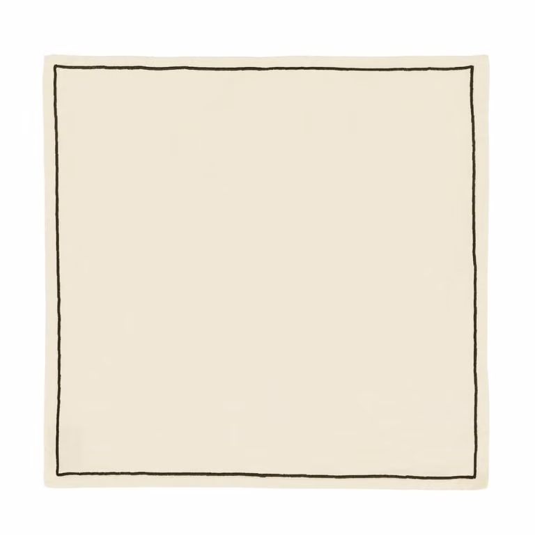 Set de 4 servilletas de mesa Sensei Maison de lino y algodón en color beige, An/An: 45 x 45 cm