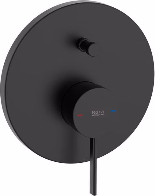 Grifo monomando empotrable para bañera o ducha Ona de Roca en negro mate