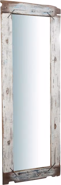 Espejo de cuerpo entero rectangular Biscottini de madera de estilo rústico para pared An/P/Al: 66 x 3,5 x 180 cm