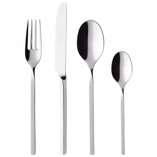 Juego de cubertería Villeroy & Boch NewWave de 24 piezas en acero inoxidable pulido para 6 personas