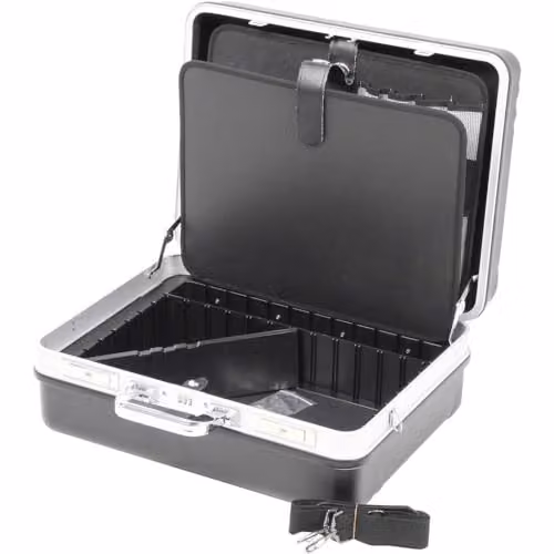 Caja de herramientas universal Allit AluPlus Service ABS 50 en color negro y plata con insertos, An/P/Al: 50 x 22 x 40 cm