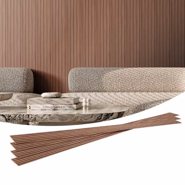 Set de 8 paneles acústicos WPC Vevor con efecto madera en color roble gris para decoración interior y reducción de ruido, An/Al: 16,6 x 245 cm