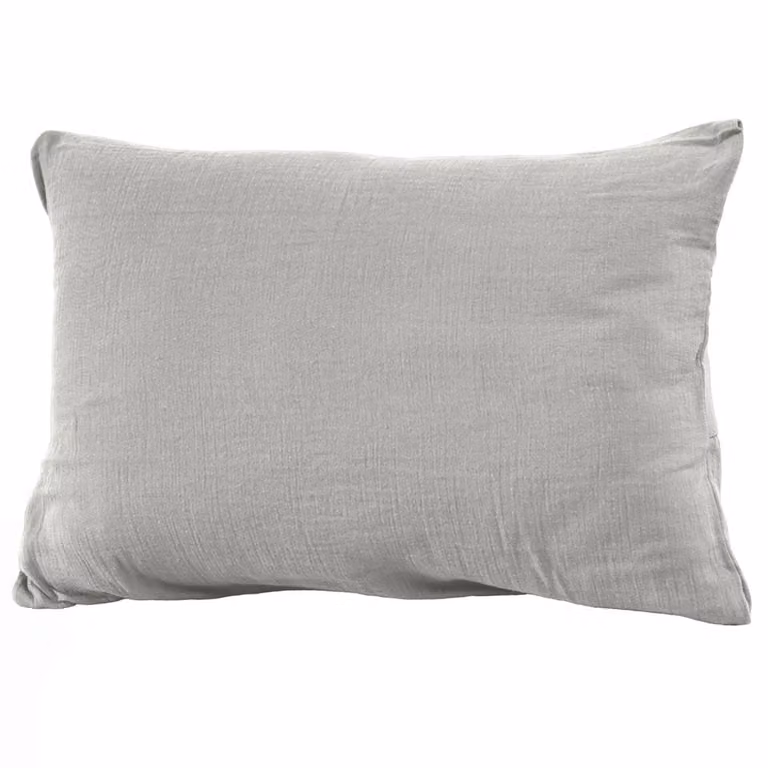 Funda de almohada de algodón lisa Housse De Rêve color gris, An/P: 50 x 70 cm