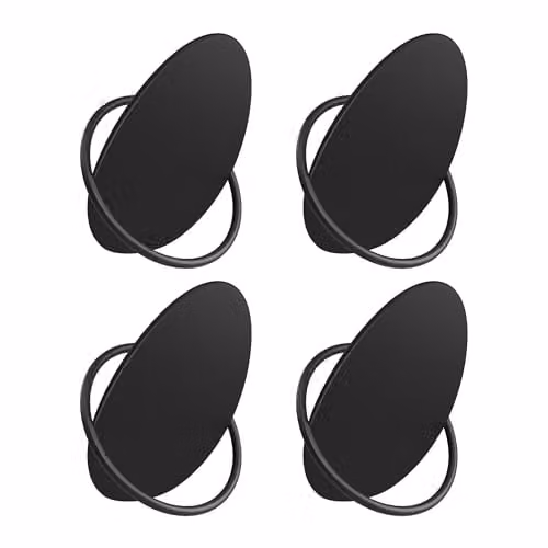 Juego de 4 ganchos para abrigos y toallas SONGMICS de metal para colgar en la pared, color negro