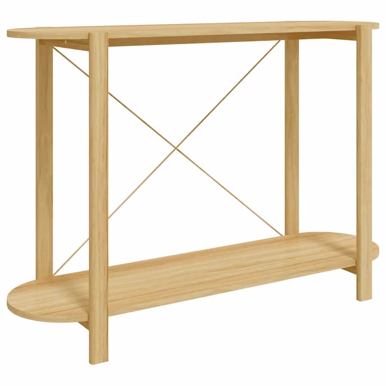 Mesa consola de madera de pino y metal vidaXL, color marrón, An/P/Al: 110 x 38 x 75 cm