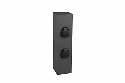Lámpara de jardín solar TRIO moderna en metal color negro o gris, An/P/Al: 40 x 10 x 10 cm
