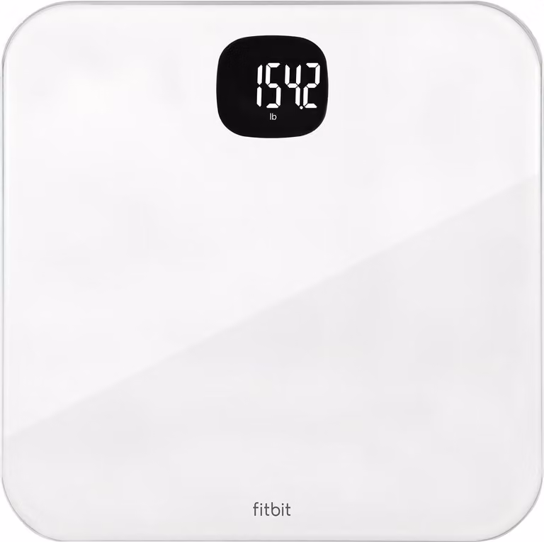 Báscula inteligente Fitbit Aria Air en color blanco con pantalla digital y control mediante aplicación