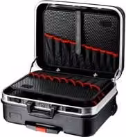 Maletín de herramientas Big Basic Move Knipex color negro con insertos de plástico y metal
