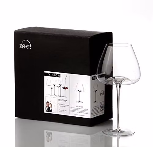 Juego de 2 copas de vino Zieher Balanced Vision de cristal transparente para vinos complejos