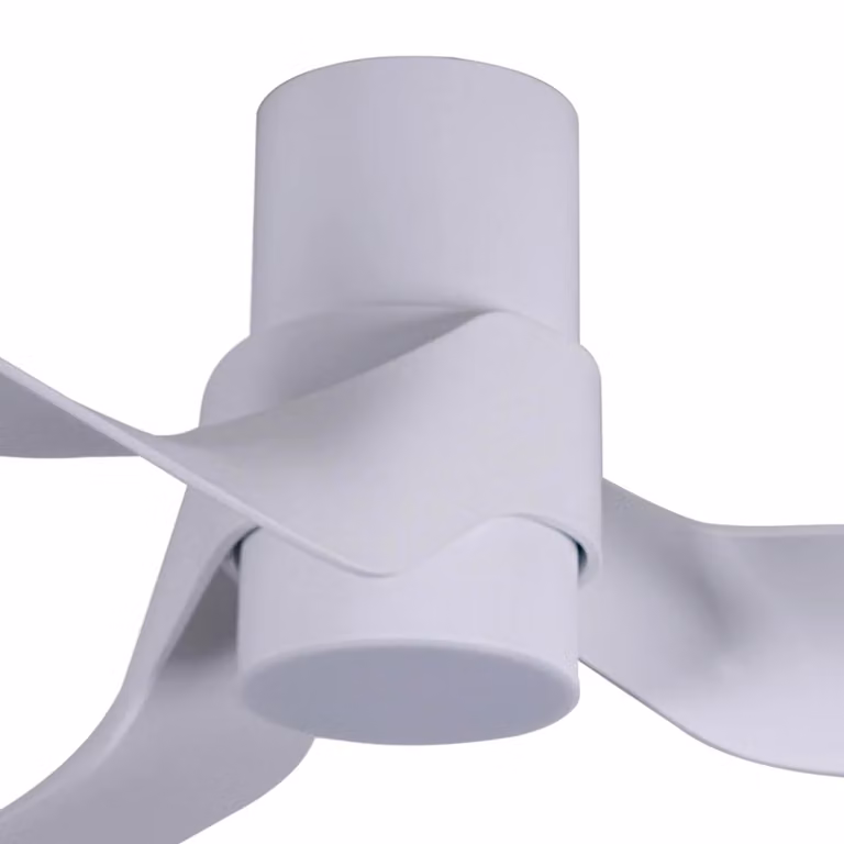 Ventilador de techo Nautica de Beacon Lighting con luz LED regulable y mando a distancia, color blanco, diseño moderno para salón