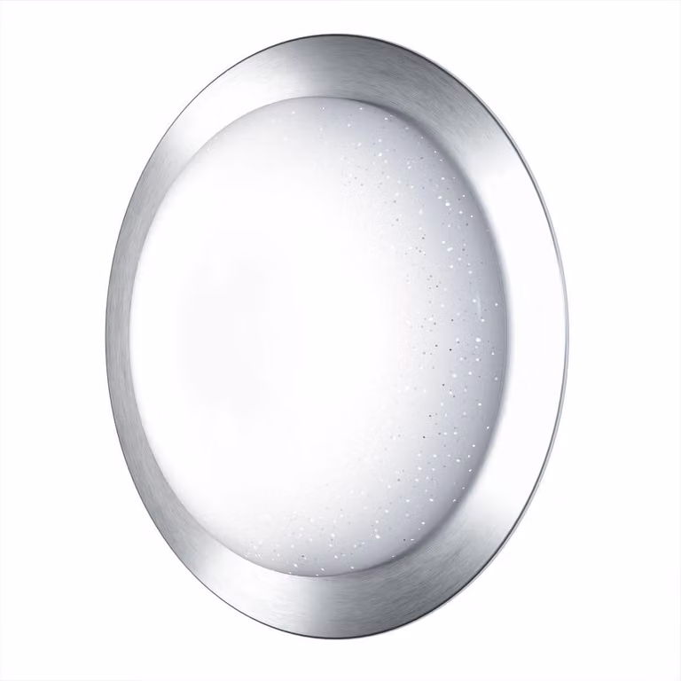 Lámpara de techo LED Ledvance Orbis Tray Sparkle color plata con mando a distancia, 35 W, 4600 lúmenes y regulación de temperatura de color de 2700K a 6500K
