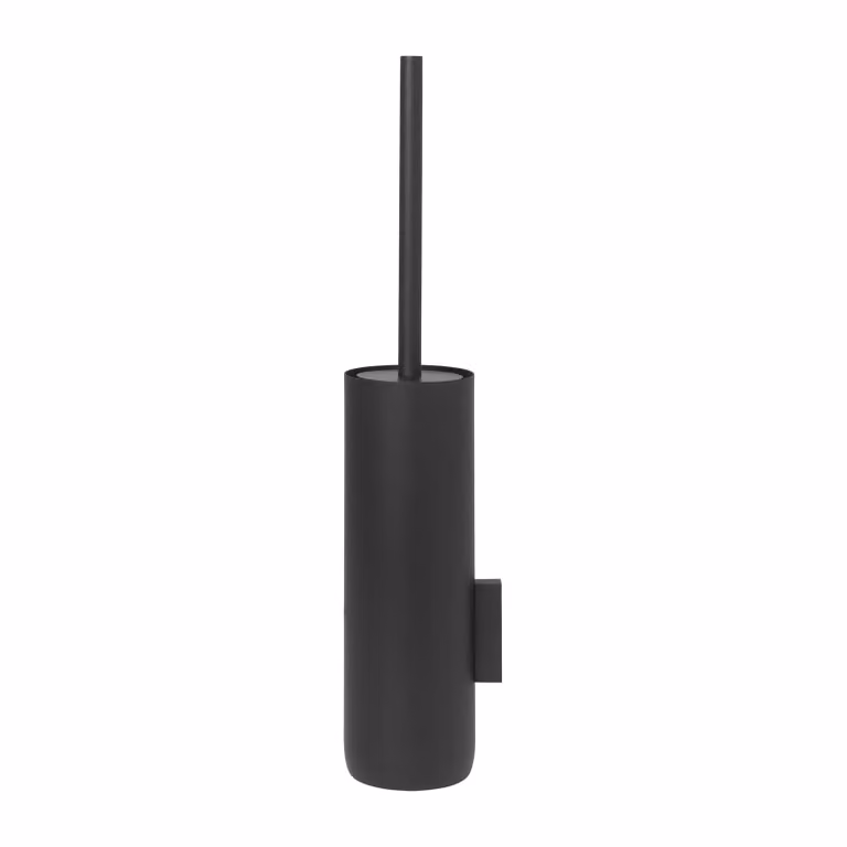 Escobilla de baño con soporte de pared Blomus Modo en color negro y cerámica