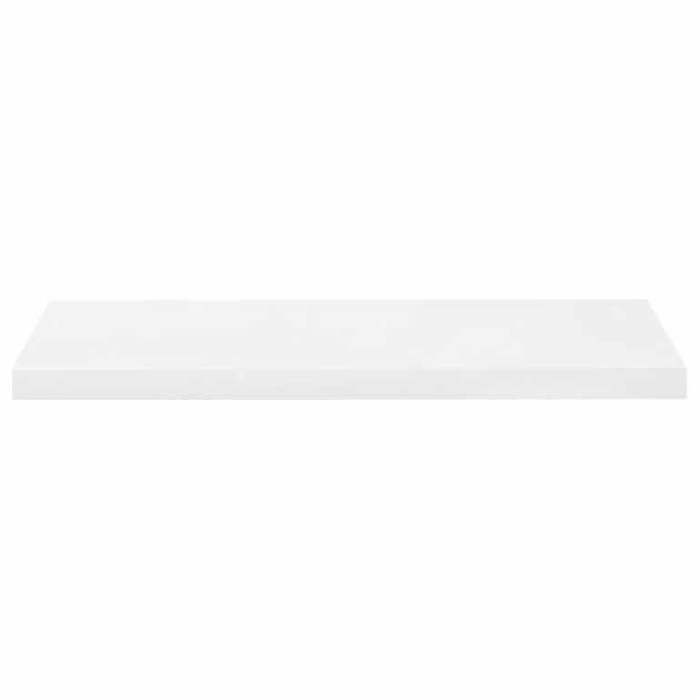 Set de 2 estantes flotantes de pared vidaXL en MDF blanco brillo An/P/Al: 80 x 23,5 x 3,8 cm