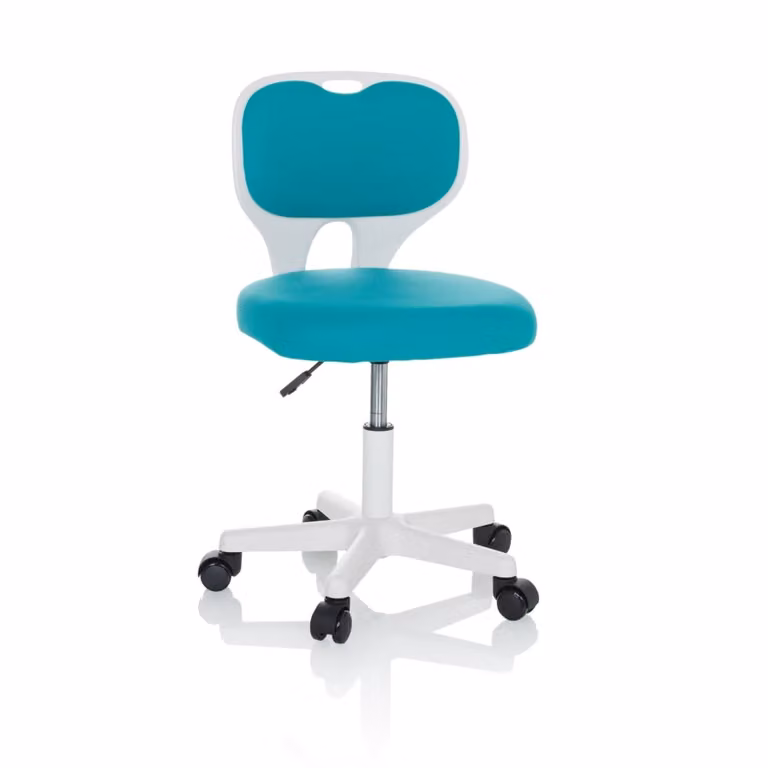 Silla giratoria para niños hjh office kiddy top w en color azul y tela