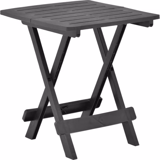 Mesa plegable de jardín y terraza SYFAX en plástico gris antracita An/P/Al: 45 x 43 x 50 cm