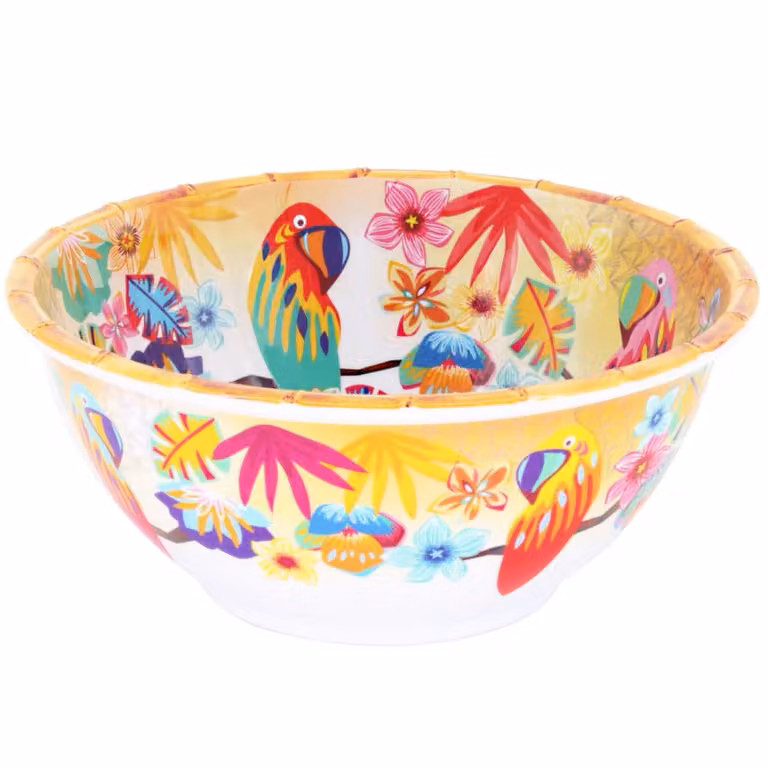 Ensaladera grande Les Jardins de la Comtesse con estampado floral multicolor y melamina, Diámetro: 25 cm