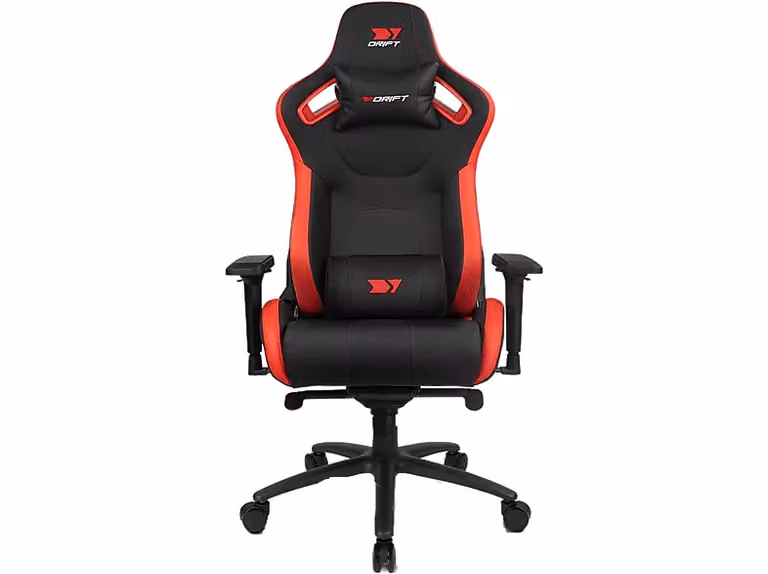 Silla gaming Drift DR600 en color rojo con reposabrazos 4D, cojines cervical y lumbar, reclinable y soporte hasta 150 kg