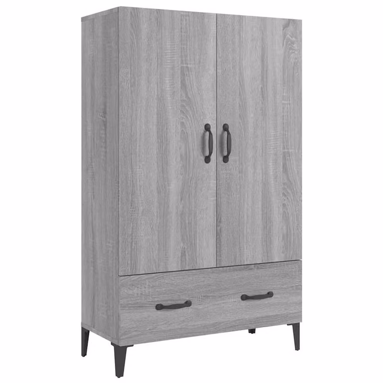 Aparador alto de madera contrachapada vidaXL en color gris Sonoma, An/P/Al: 70 x 31 x 115 cm