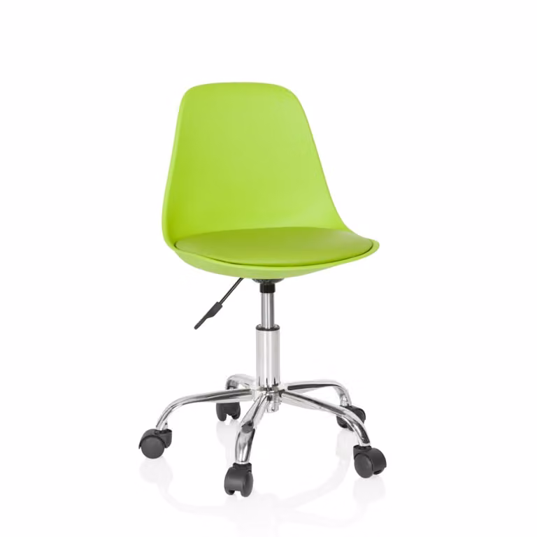 Silla giratoria para niños hjh OFFICE en piel sintética verde