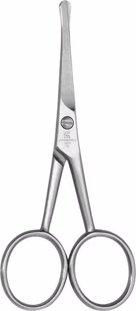 Tijera para el vello facial Zwilling Premium de 10 cm en color plata satinado