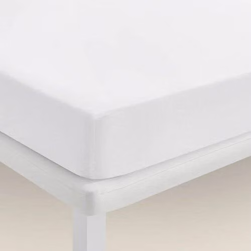 Protector de colchón Pikolin de TENCEL™ impermeable, transpirable y antibacterial, color blanco, An/P/Al: 105 x 196 x 32 cm