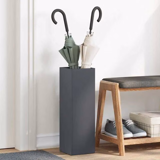 Soporte para paraguas de metal vidaXL en color gris antracita
