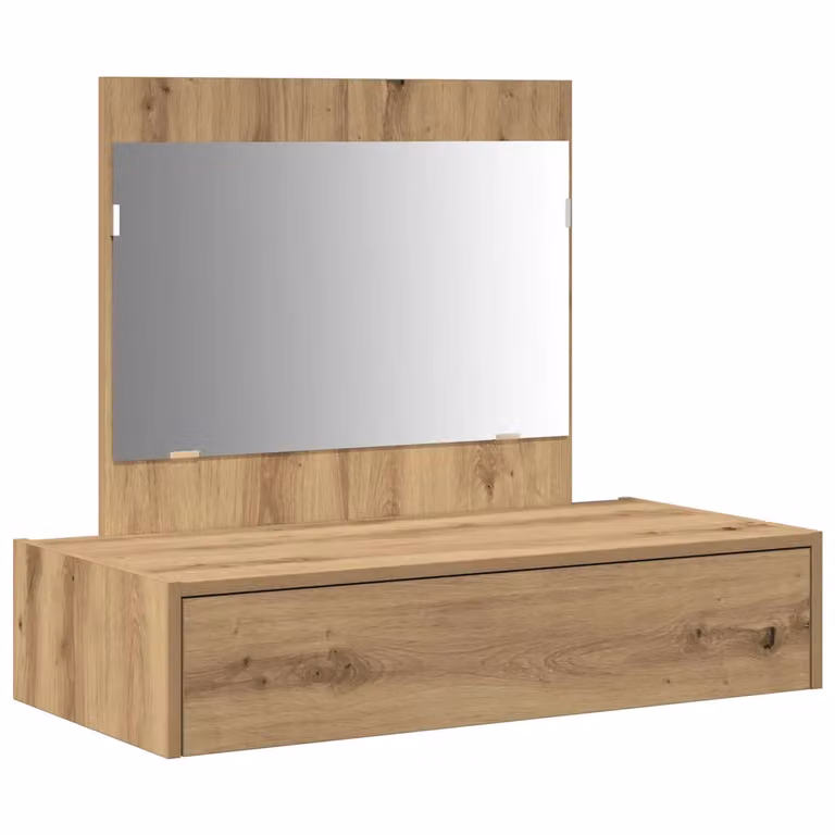 Mesa tocador moderna vidaXL en color marrón de madera de ingeniería An/P/Al: 83 x 40 x 70 cm