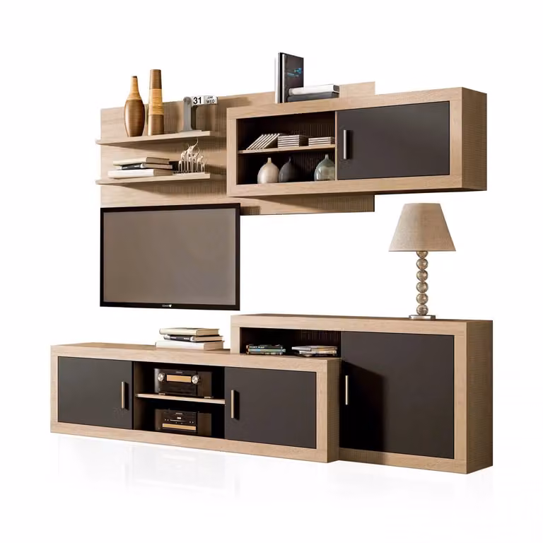 Salón modular Nuka V2 de Duehome con estilo escandinavo en blanco, gris o marrón