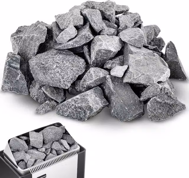 Piedras para sauna finlandesa Uniprodo de color gris, 20 kg
