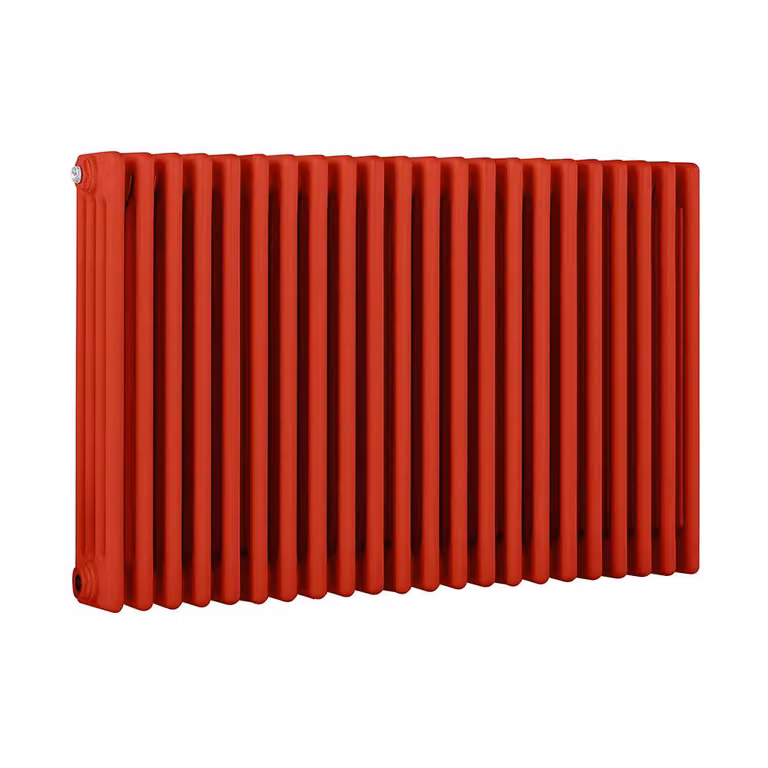 Radiador de columnas horizontal de acero Hudson Reed en color rojo, An/Al: 101 x 60 cm