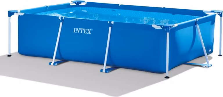 Piscina rectangular de estructura Intex Frame en azul con capacidad de 3834 litros, An/P/Al: 300 x 200 x 75 cm