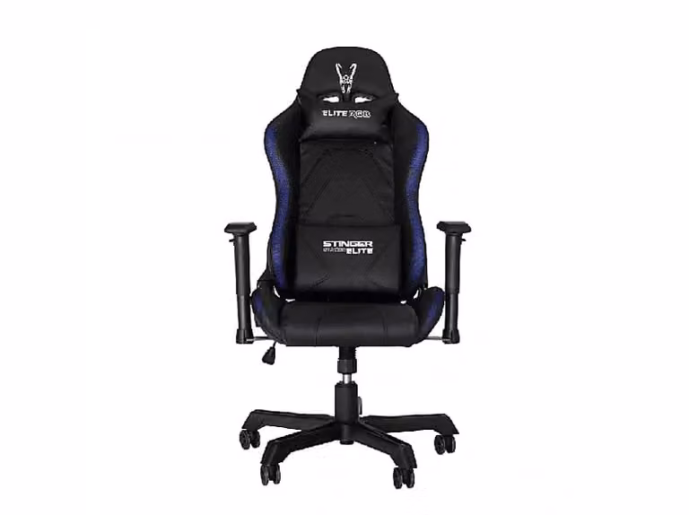 Silla gaming Woxter Stinger Station Elite con iluminación RGB LED y reposabrazos 2D en color negro