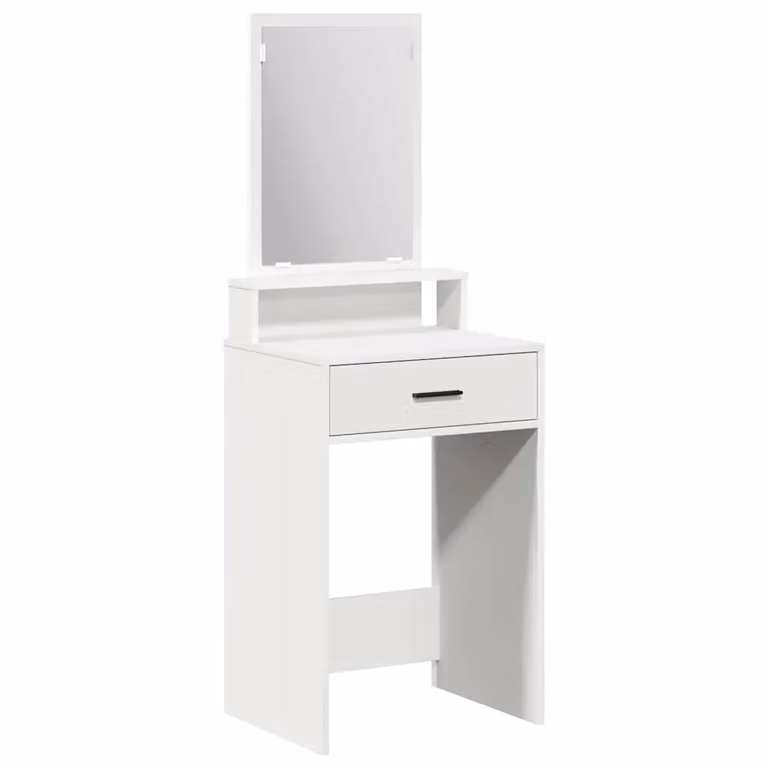 Mesa tocador moderna vidaXL en color blanco de madera MDF, An/P/Al: 50 x 41 x 140 cm