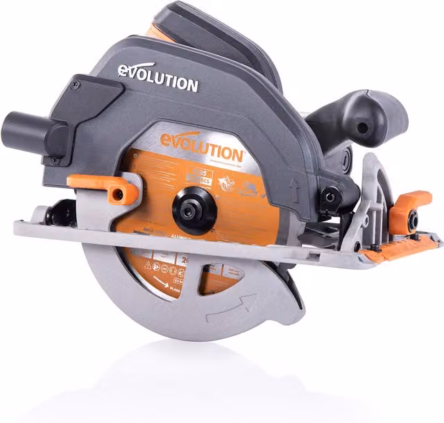 Sierra circular multimaterial Evolution R185CCSX+ de 1600 W, 230 V, color negro y naranja